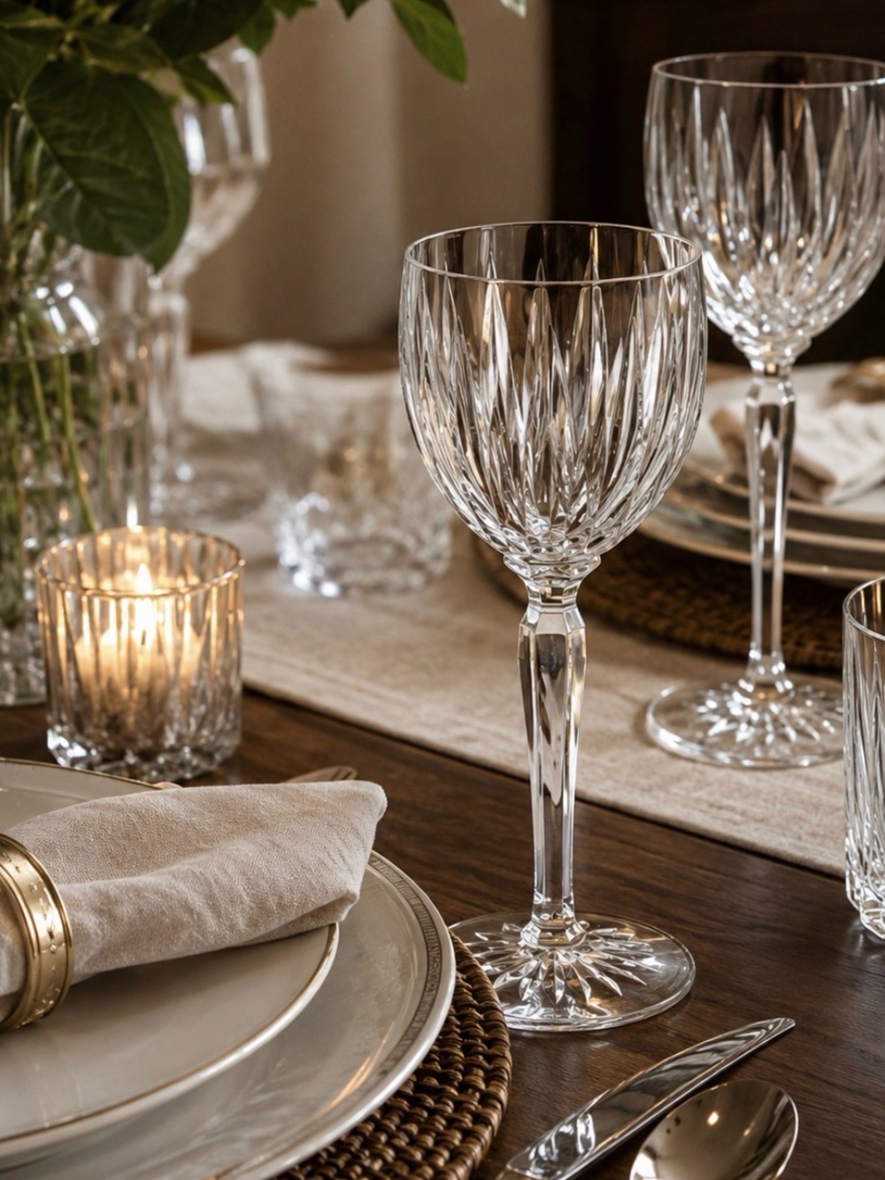 Cristal d'Arques Classic crystal, 4 wine glasses.